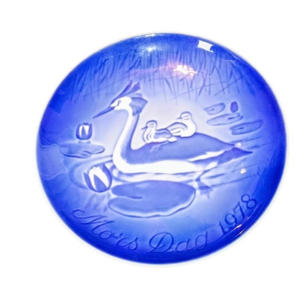 Bing & Grondahl Mors Dag 1978 Mother's Day Collector Plate Grebe & Chicks